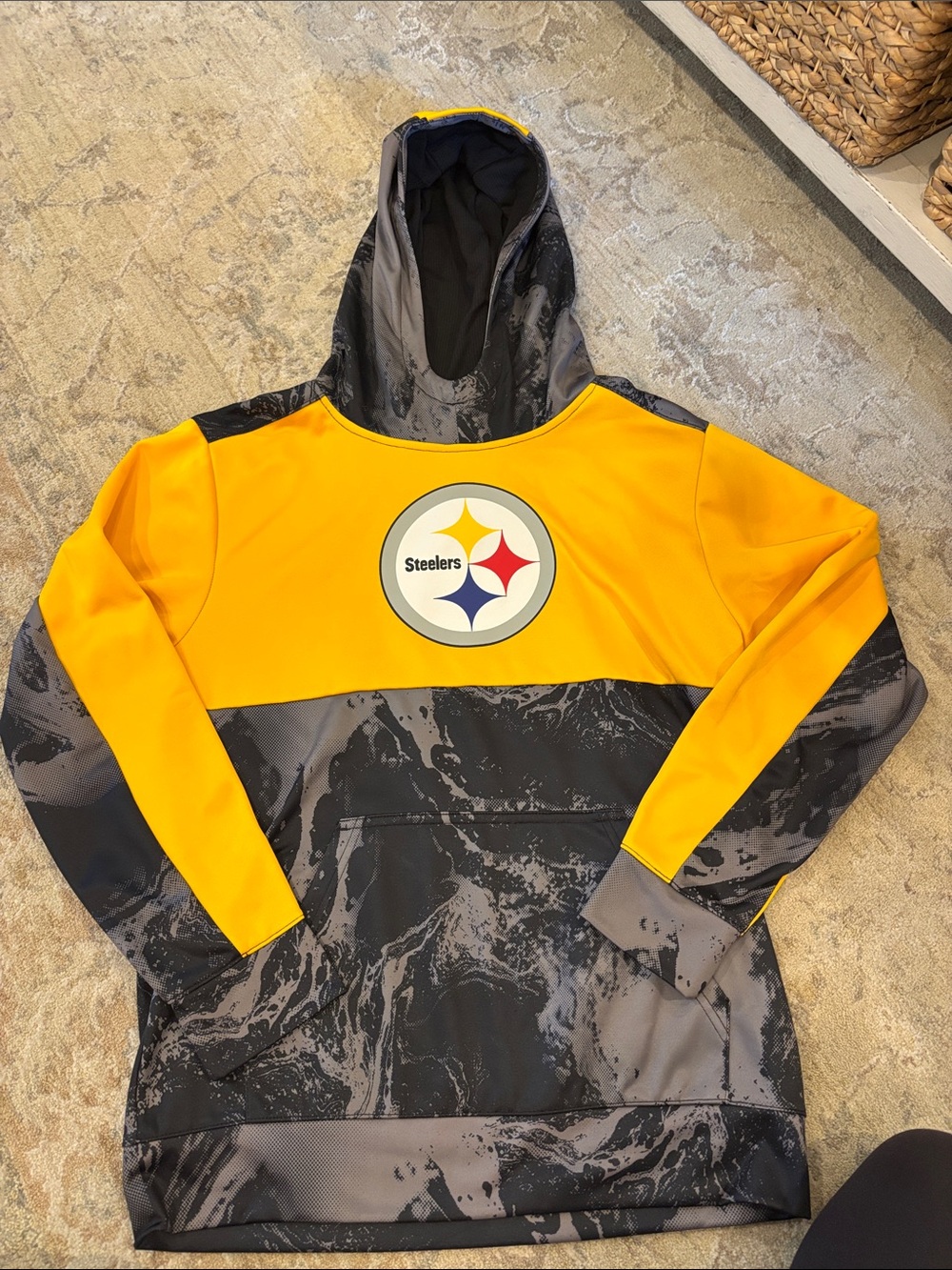 NFL Youth Yellow and Gray Steelers Hooded Pullover